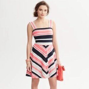 Milly x Banana Republic Chevron Dress Size 6